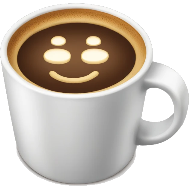 A coffee cup with lattee  emoji