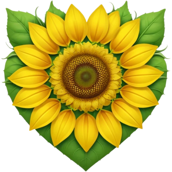 sunflower themed heart emoji
