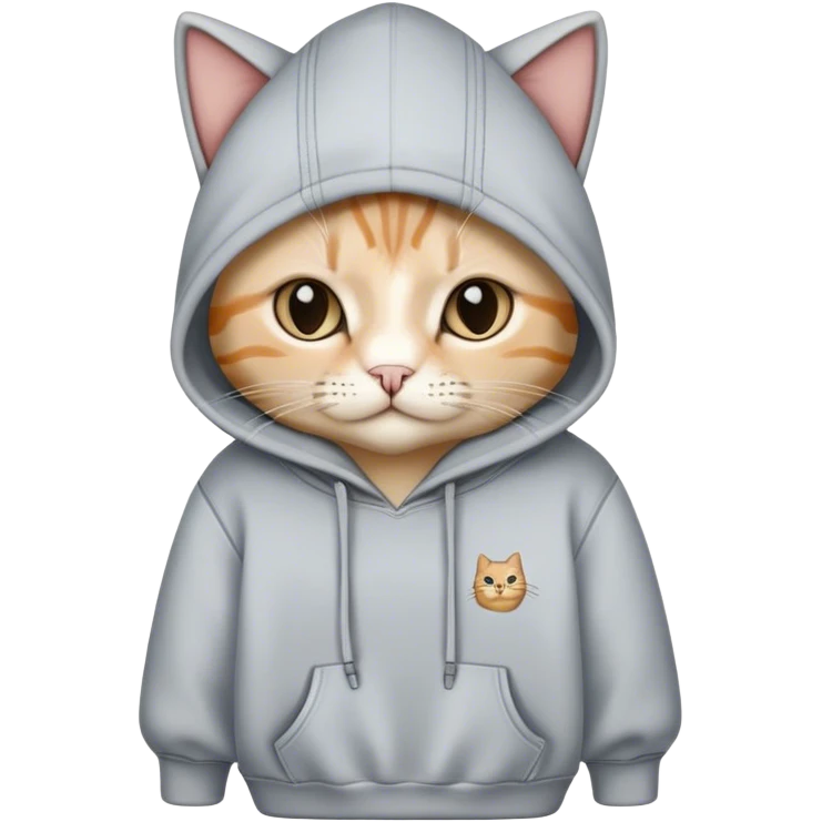 haz un gato con una sudadera emporio armani emoji