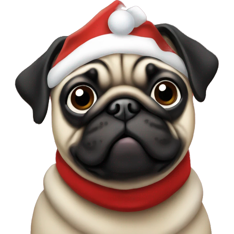 Christmas pug  emoji