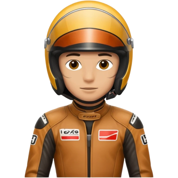motorcycle racer with full face helmet emoji
