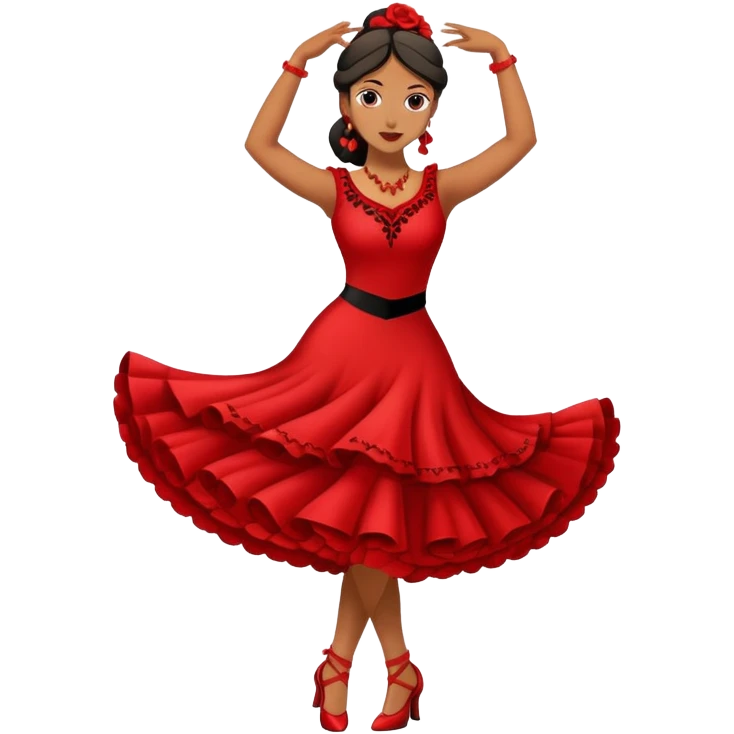 half woman flamenco dancer emoji