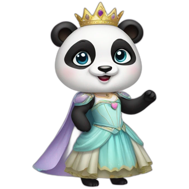 panda dressed as a princess emoji