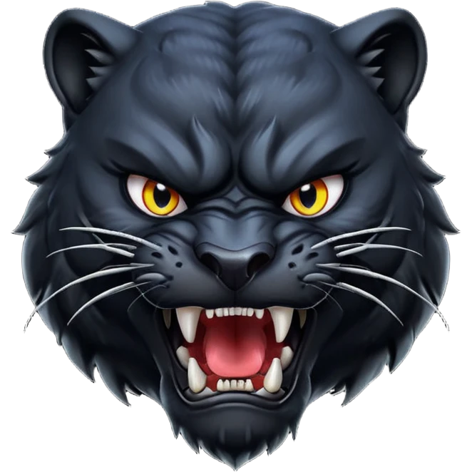 angry panther bust  emoji