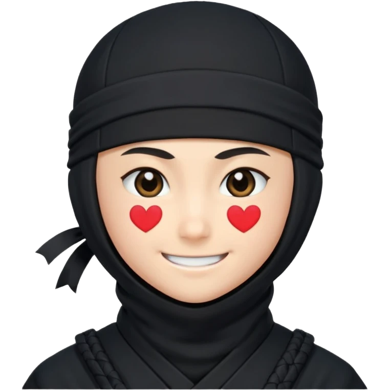 Ninja con ojos de corazón 😘 emoji