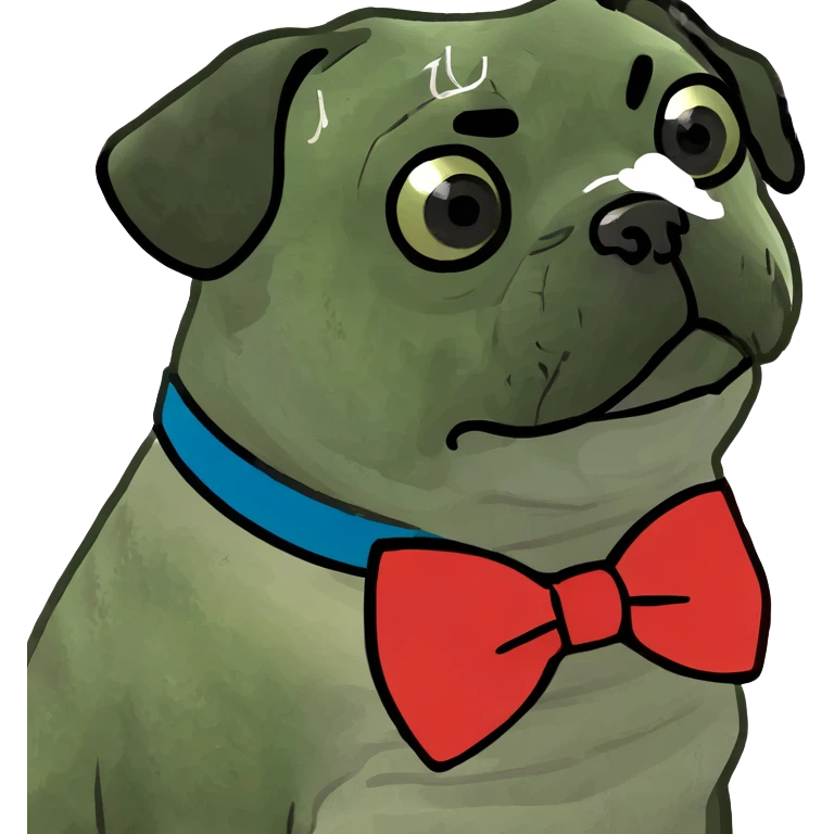 Pug with a bow tie  emoji