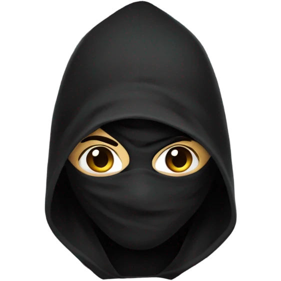 Ninja wearing black hoodie emoji