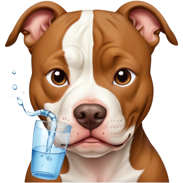 Pitbull suspect drinking  emoji
