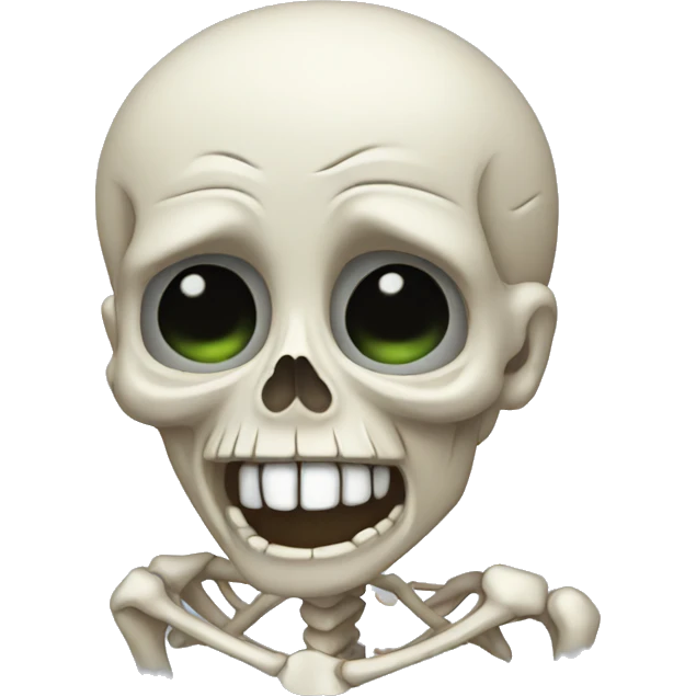 Crying skeleton emoji