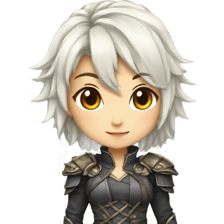 I want you to create an anime dragon chibi girl emote emoji