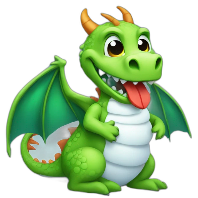 dragon cute snowman emoji