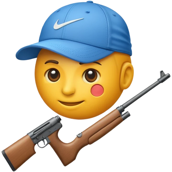 Emoji con arma y gorra Nike emoji