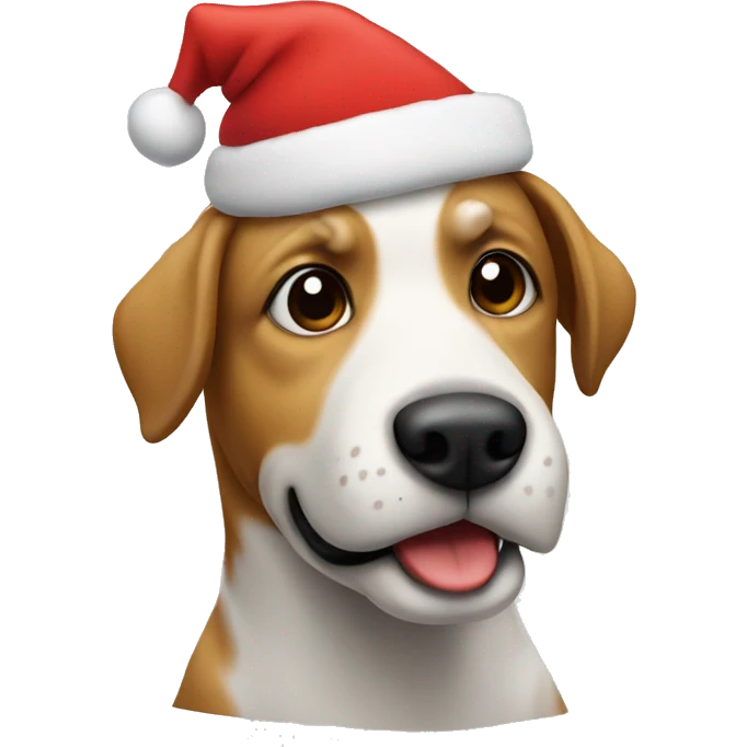 dog with santa hat emoji