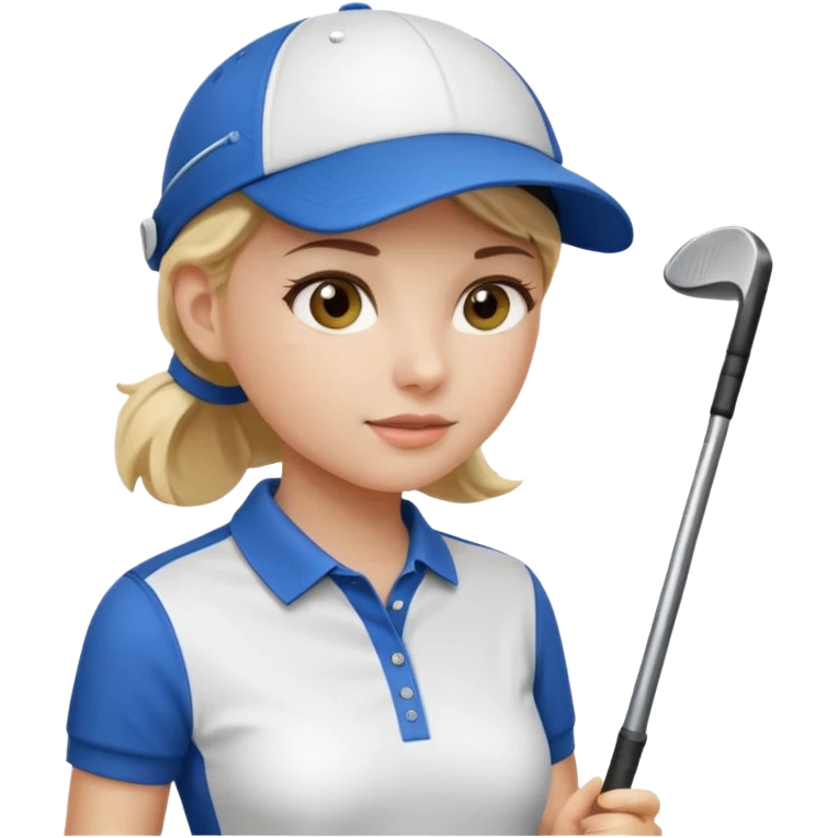 Girl playing golf emoji