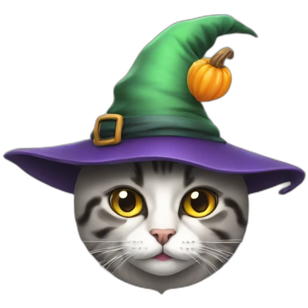 cat with witches hat emoji
