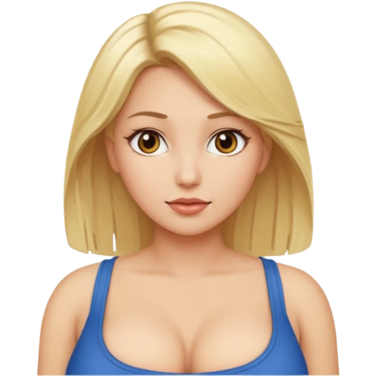Naked woman with big blonde tits emoji
