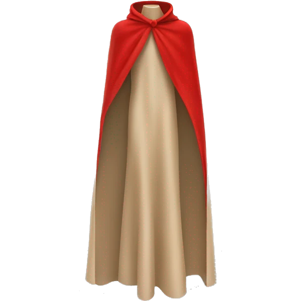 faceless beige mannequin flying red cape emoji