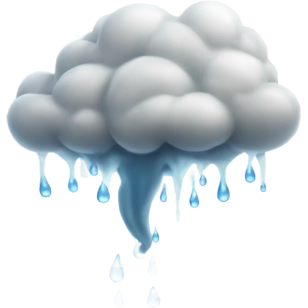 tornado with white liquid around it in droplets emoji