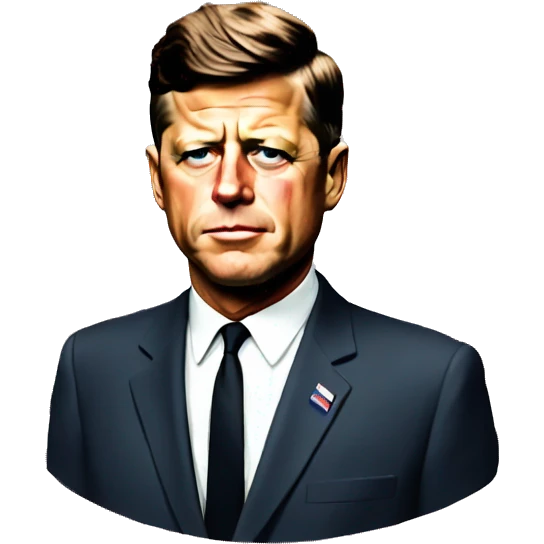 JFK with American flag emoji