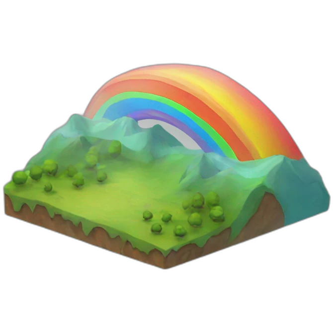 Rainbow hill emoji