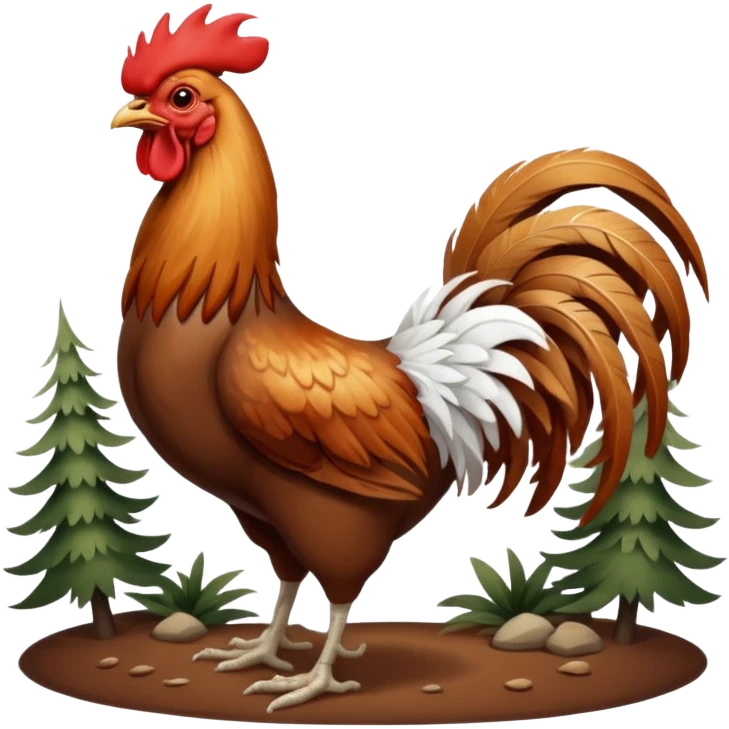 🌲🐓 emoji