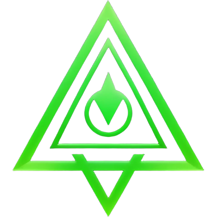 Emoji, dark futuristic occult sigil, symmetrical geometric shape, black metal, gothic cyber aesthetic, minimal flat design, sharp edges, centered, transparent background emoji