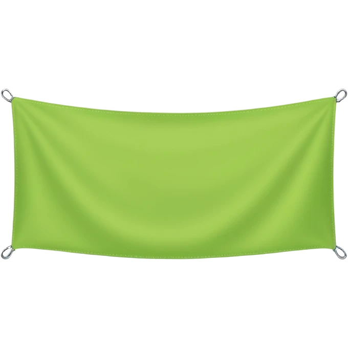 Flat light green horizontal banner emoji