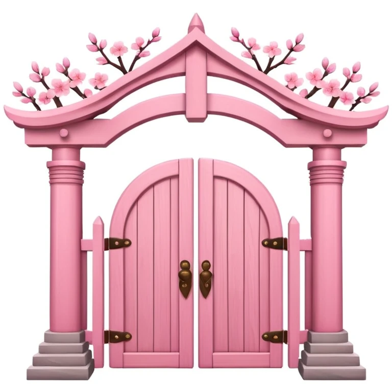 sakura heart with a temple gate emoji