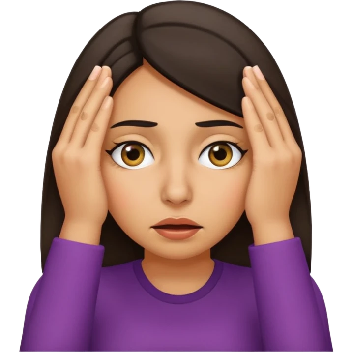 Nervous Latina woman peeking from behind fingers covering eyes  emoji