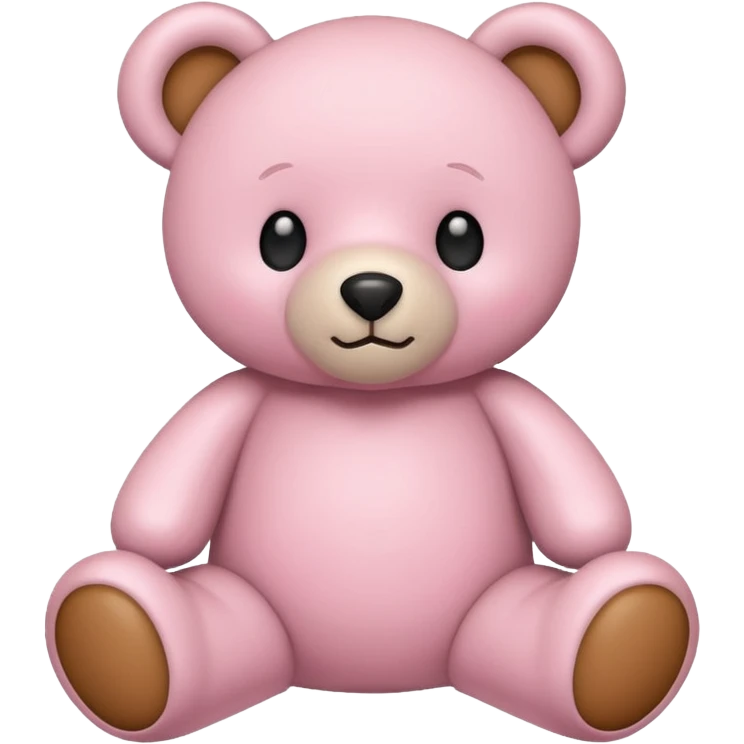 teddy bear, pastel pink emoji