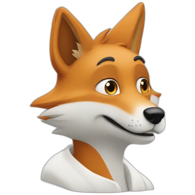 Un renard blanc à neuf queues emoji