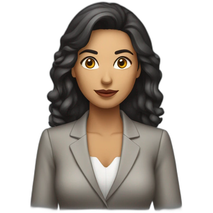 Mulher morena Secretária executiva emoji