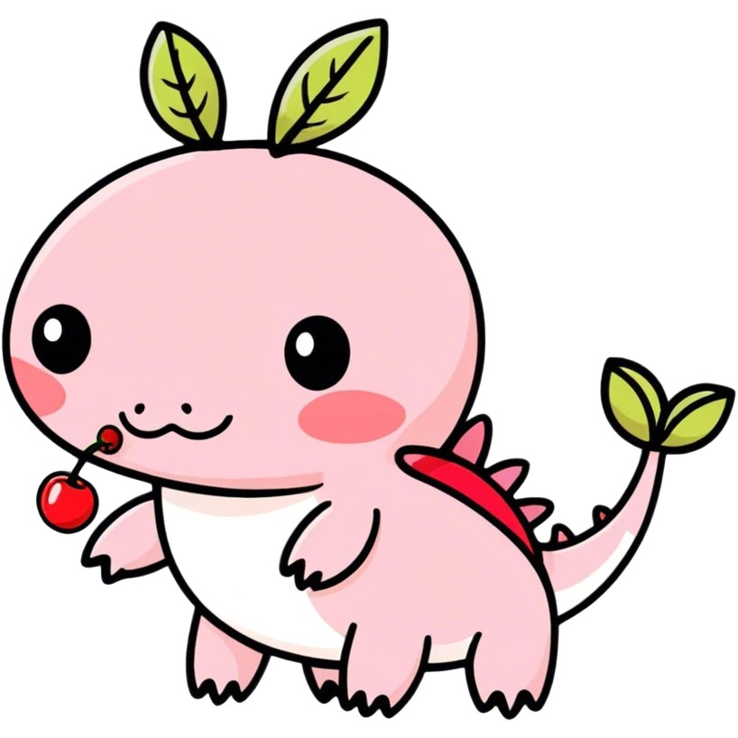 axolotl with cherries  emoji