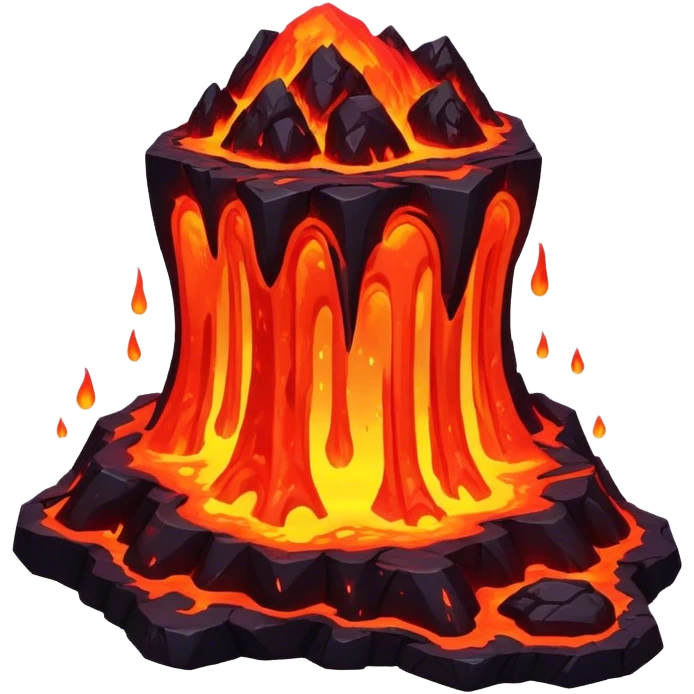 Gravity space lava nether,￼ neon emoji