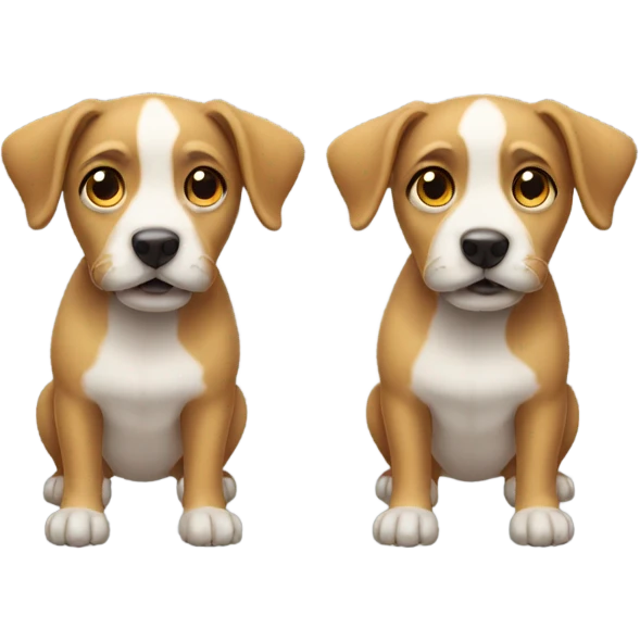 One dog with 2 heads emoji