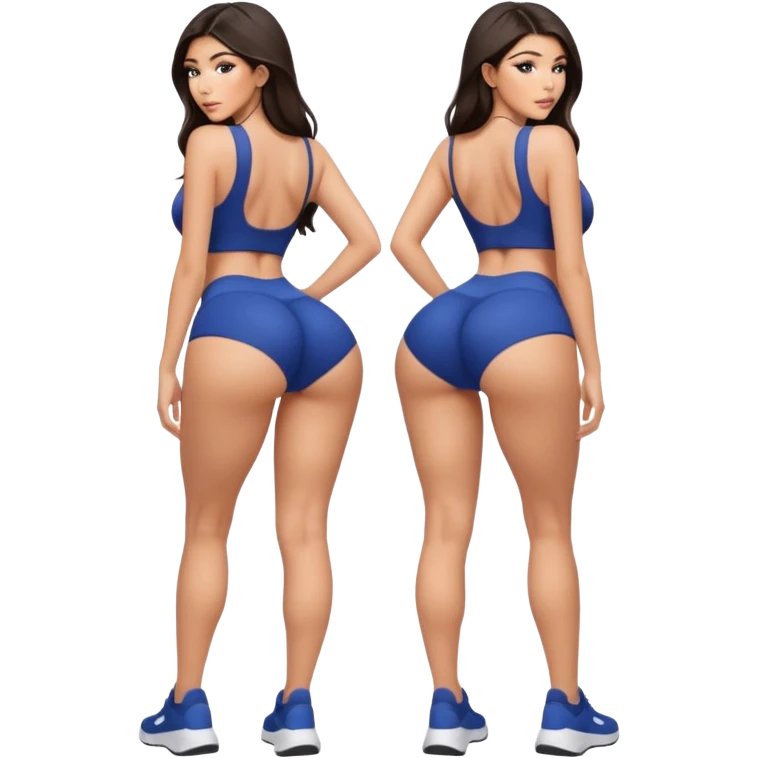fullbody naked busty Madison Beer pawg buxom nude bending over spreading her glutes wide and feet apart backview emoji