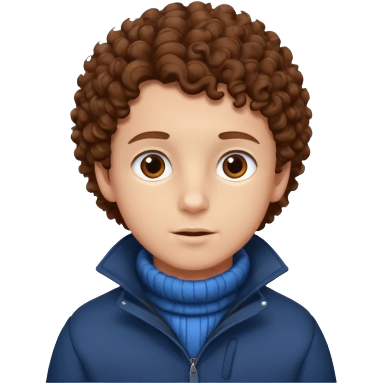 Boy with Brown Curly Hair – Brown curls, young face wearing winter clothes




 emoji