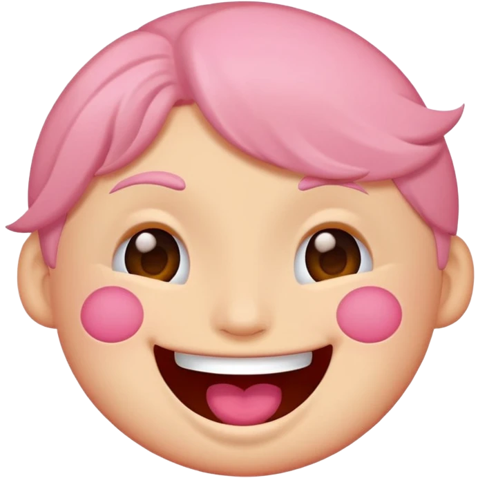 Laughing blush face emoji