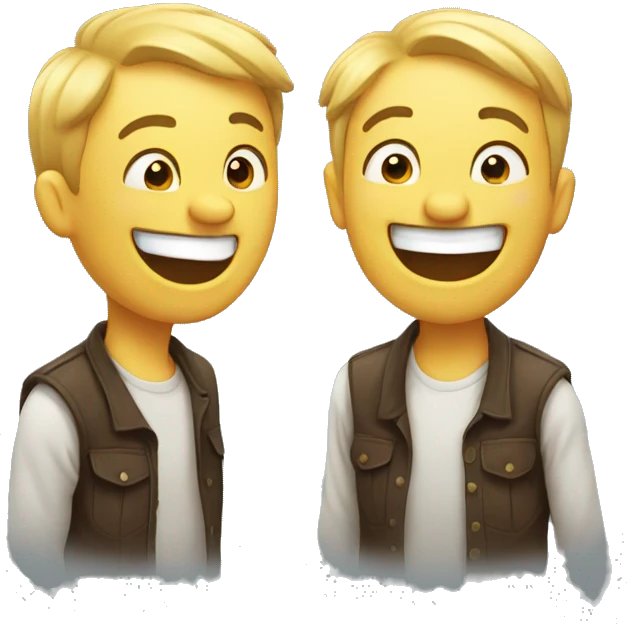 laughing at each other emoji