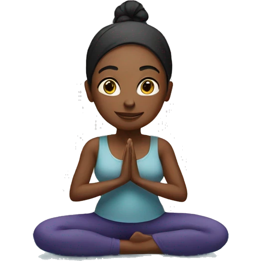 yoga in dress black emoji