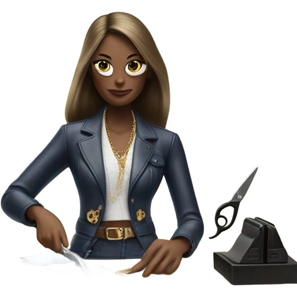Ralph lauren women cutting credit card in half  emoji