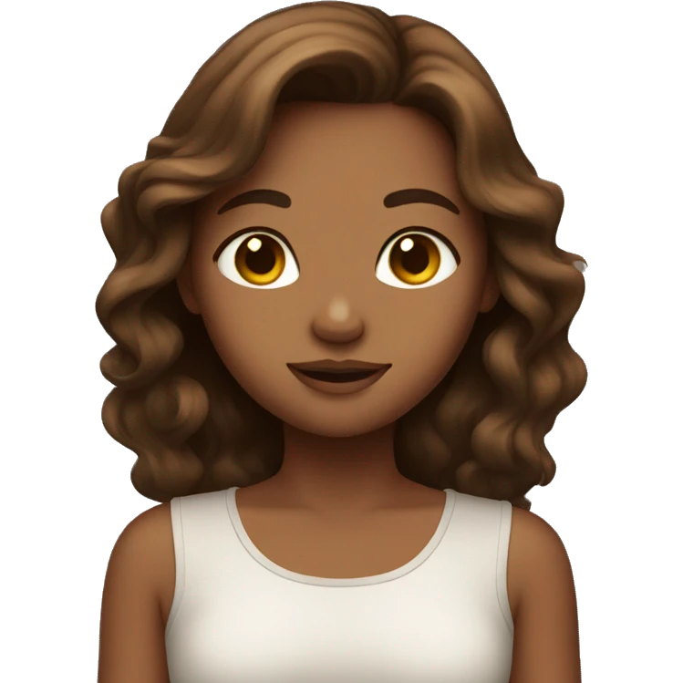 Brown hair girl, emoji