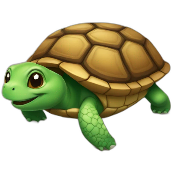 Chat sur une tortue emoji