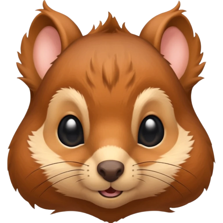 squirrel head, cute emoji