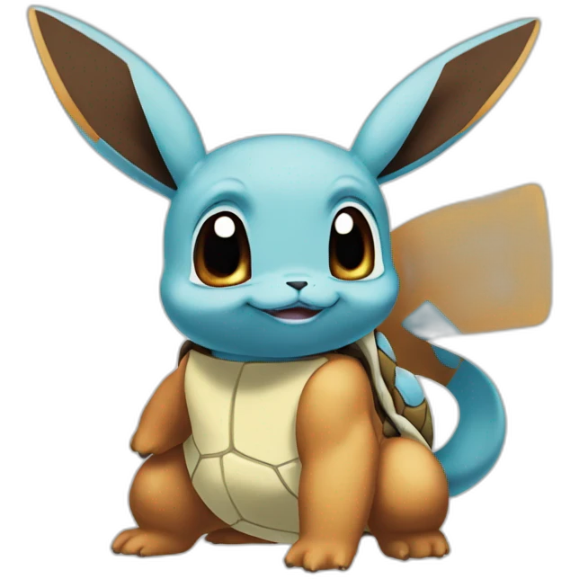 Half squirtle half eevee emoji