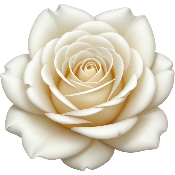 white rose, without green leaves, just flower emoji