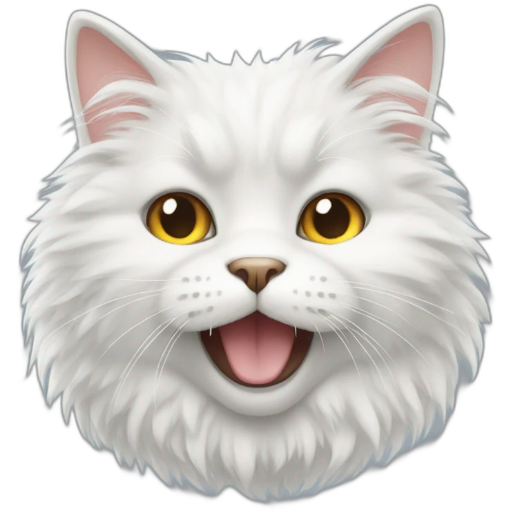 white fluffy cat emoji
