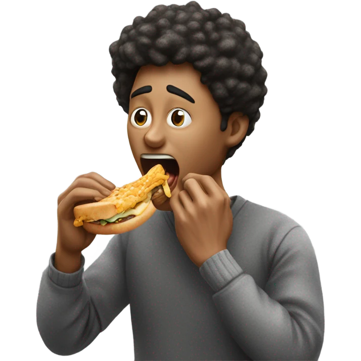 Person eating emoji