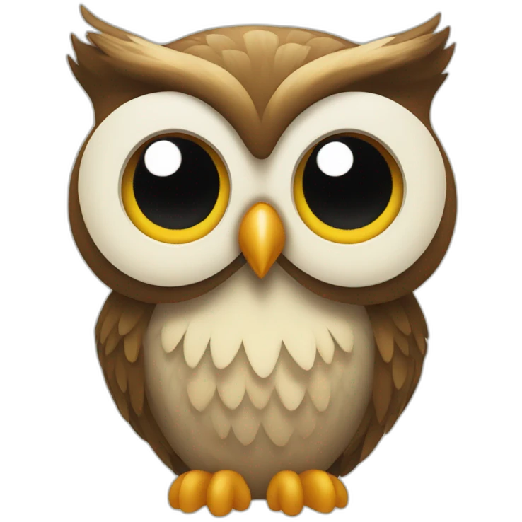 an owl with a plucked tail emoji