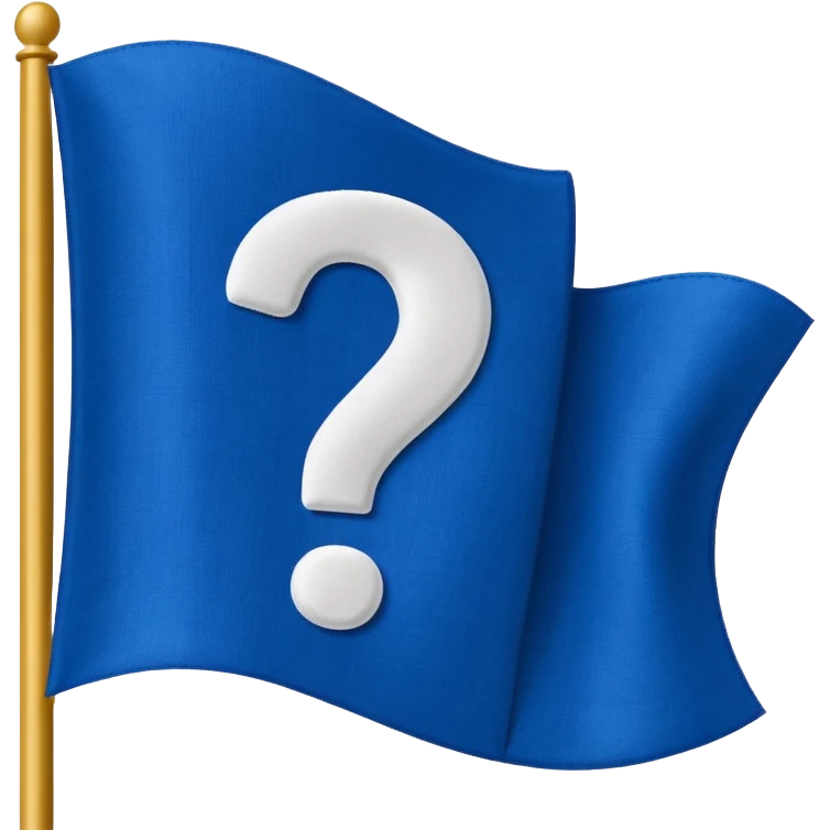 A Flag with a question mark on it emoji